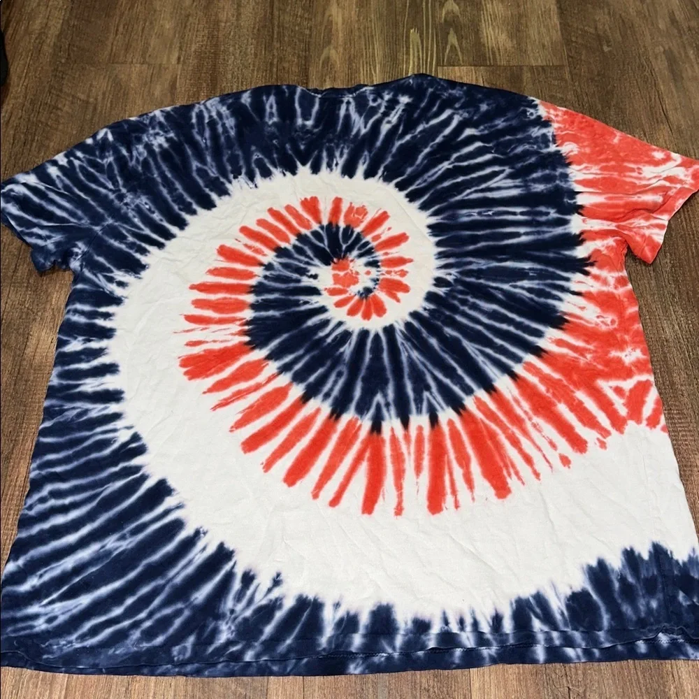 Ralph Lauren Red, White and BlueTie Dye Polo‎ Logo Shirt size XL